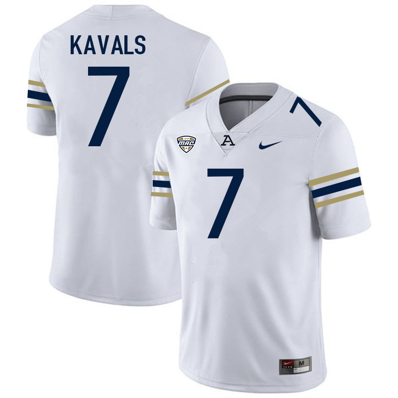 Vann Kavals Akron Zips Jersey,University Of Akron #7 Vann Kavals Jersey Youth-White